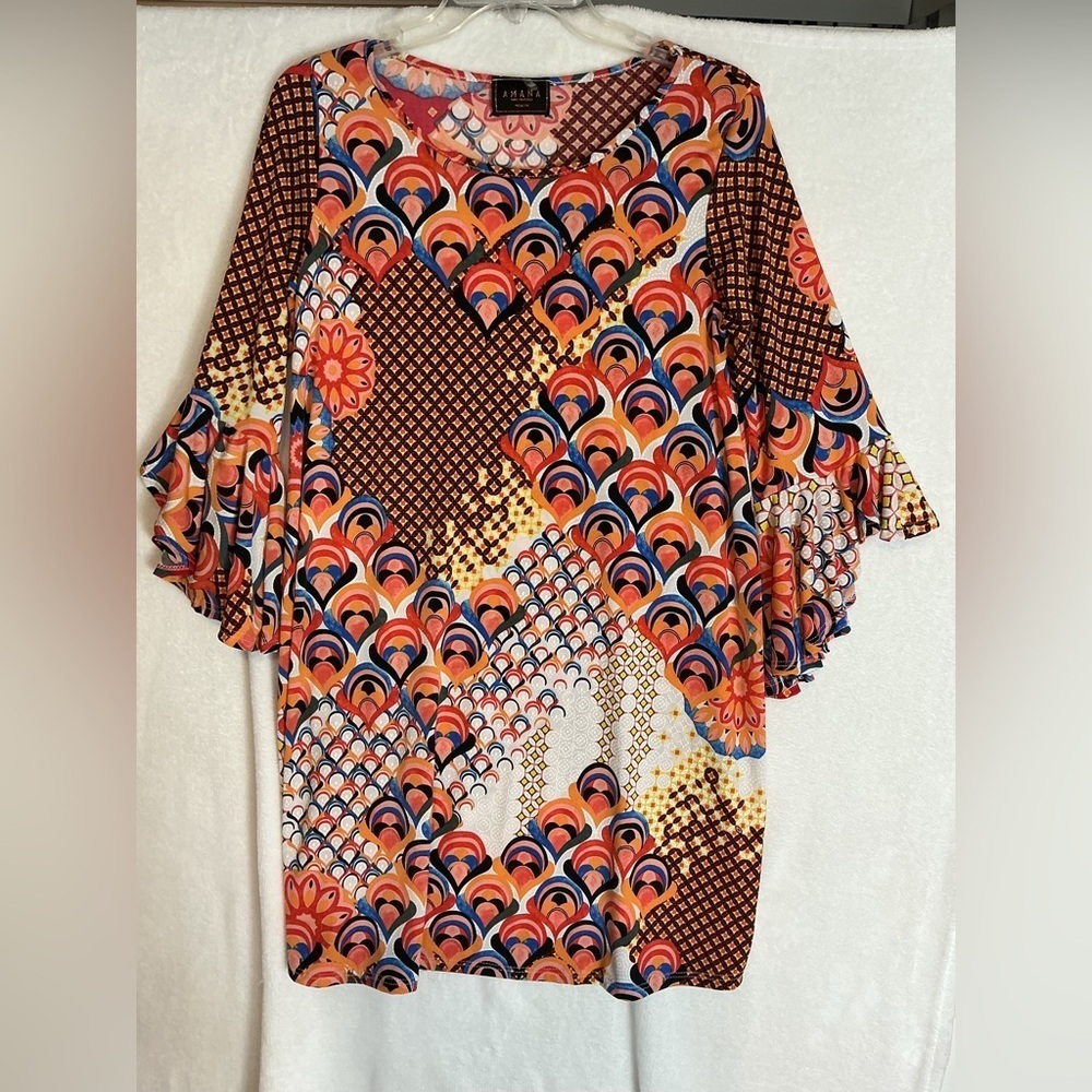 Amana dress Multicolor Long Sleeve Dress A 0211 - Picture 2 of 4